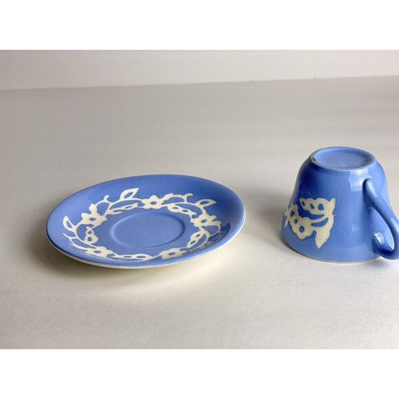 Vintage Cameoware Harker Pottery USA Demi Cup and Saucer c-3.5”x 2” s-5”t - Picture 8 of 13